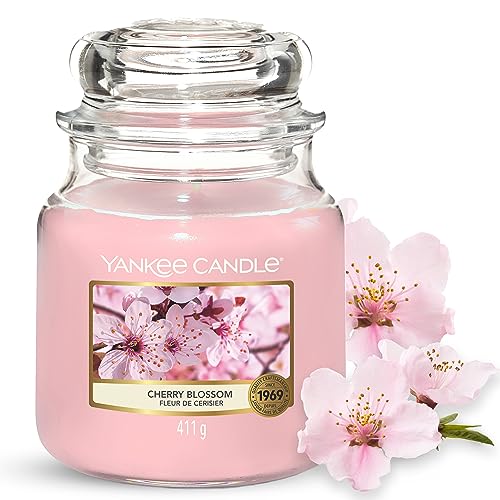 Yankee Candle Duftkerze im Glas (mittelgroß) | Cherry Blossom | Brenndauer bis zu 75 Stunden von Yankee Candle