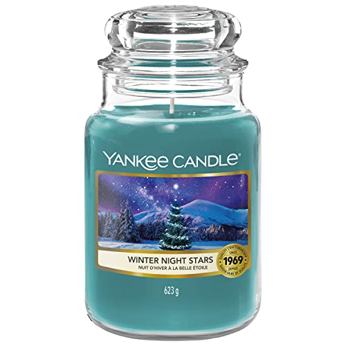 Yankee Candle Duftkerze | Große Winter Night Stars Duftkerze im Glas | Snow Globe Wonderland Kollektion | Brenndauer: bis zu 150 Stunden von Yankee Candle