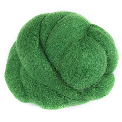 Filzwolle, umweltfreundliche Wolle Roving Needle Filzwolle Set von 8 Farben Spinning Wool Tool für die Dekoration von Kleidung(Grün) von Yanmis