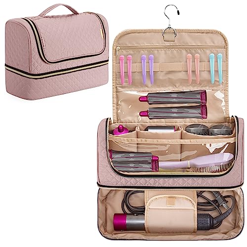 Yarwo Reisetasche für Standard Airwrap, Tragetasche für Airwrap Styler, Doppelschicht Dyson Zubehör Tasche für Airwrap Complete und Haartypen Styles, Pink von Yarwo