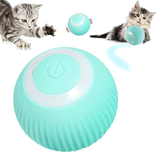 YeahBoom Katzenspielzeug,Catchee,Katzenspielzeug Ball Elektrisch,Intelligentes Katzenspielzeug,Katzenspielzeug Selbstdrehender Ball,Katzenball mit LED-Licht,Catcher Smarter Spielball Katze von YeahBoom