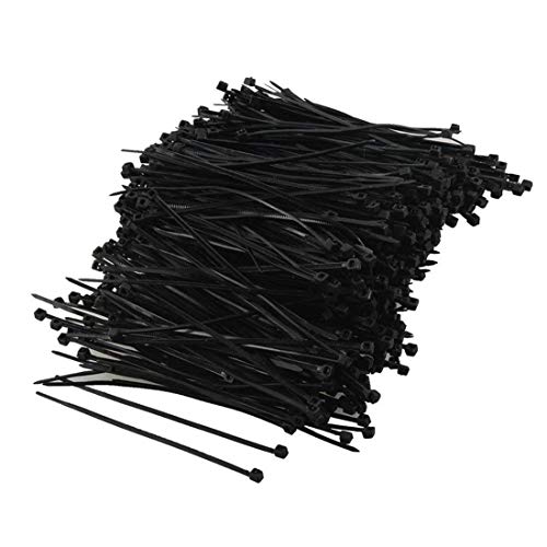 Yeelan 1000pcs Nylon Zip Kabelbinder (2x100mm, schwarz) von Yeelan