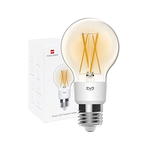 Yeelight E27 Smart LED Filament Lampe, smart Home Glühbirne E27 Vintage Google Home, Alexa Glühbirne, Apple HomeKit, Smart Things smart bulb (1 Stück) von Yeelight
