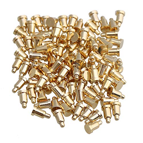 Yibuy 100pcs 2mm Dia 3.5mm Height Gold Plating Current Copper Pogo Pins Probe von Yibuy