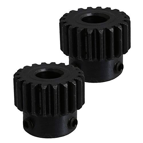 Yibuy 2 x Modul 1 schwarz 8 mm Loch 20 Zähne Motor Stahl Zahnrad 45 Stahl Schwarz von Yibuy