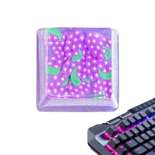 Yiurse Crystal Jelly Keycaps, Cute Keycaps, Candy Fruit Keycaps Creative Fruit Design, Cute Aesthetic - Enhance Your Tiping Experience von Yiurse