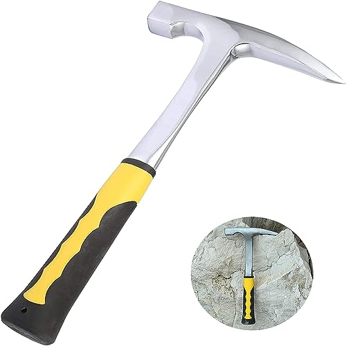 1PCS Ziegelhammer, Geologische Hammer, Doppelkopf Backsteinhammer, Geologischer Hammer Aus Stahl für die geologische Vermessung von Ylinwtech
