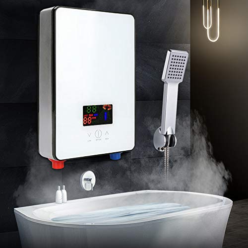 6500W Elektrisch Warmwasser Durchlauferhitzer 220V Digital Dusche Set mit Bad Dusche Kit 30-55 ℃, Sofortige Aufheizung, Tanklose, Konstante Temperaturregelung von Yolancity