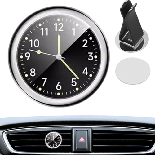 Yorajuy Autouhr - Innenuhr für Autos | Auto tragbare Mini-Uhr-Dekoration, analoge Uhr-Ornamente für LKWs, Wohnmobile, SUVs von Yorajuy