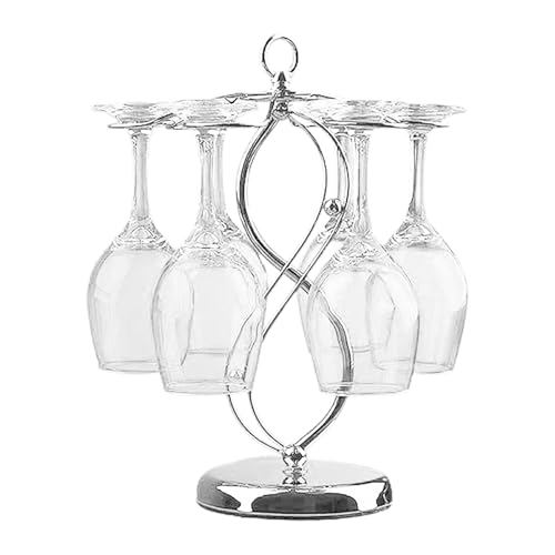 Yorajuy Tisch-Weinglasregal, freistehendes Weinglasregal - Metallglas-Aufbewahrungsregal mit 6 Haken | Glas-Display-Aufhänger, Glas-Aufbewahrungsregal, Elegantes Präsentationsregal, von Yorajuy