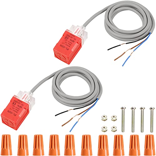 Youmile 2 Stück PL-05N Proximity Sensor DC 10-30V Induktiver Näherungssensor 200mA 5mm NPN NO-Erkennungsschalter Näherungserkennungsschalter mit Kabelkappe von Youmile