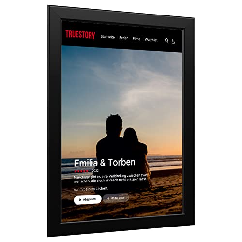 Your Gravur - personalisiertes Netflix Bild - DIN A4 & A3- Wandbild personalisiert mit Foto und persönlichem Text - Bild personalisiert auf hochwertigem Papier - optional mit Rahmen - Hochformat von Your Gravur