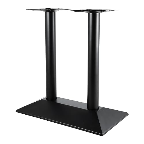 Youyijia Tischgestell Schwarz Höhe 72cm Tischbeine aus doppelten Stahlsäulen Tischbein Rechteckige Bodenplatte für Bistrotisch Schwarzes Tischgestell für Esstisch oder Schreibtisch von Youyijia