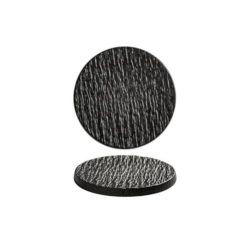 YuanSpring Platte Keramik-Servierplatte zum Servieren von Käse, Wurstwaren, Sushi, Vorspeisen und mehr, schwarz, spülmaschinenfest(Black,26.5cm) von YuanSpring
