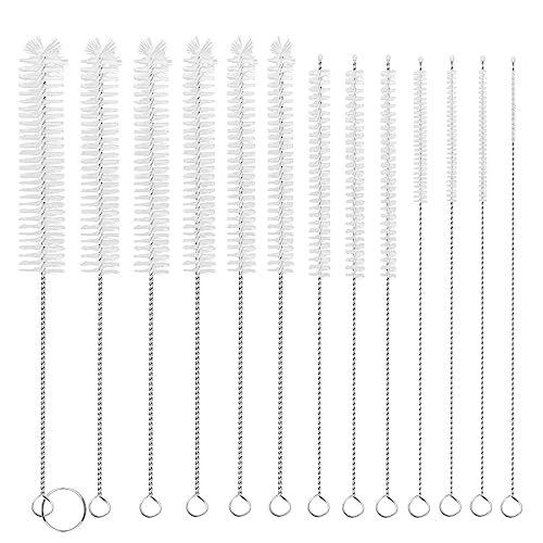 Flaschenbürste 13 Stück Reinigungsbürste Flasche Milchschlauchbürste Silikon Reinigungspinsel Strohhalmbürste Vielseitige Babyflaschenbürste für Reinigen Düse Teekanne Kaffeemaschinen Strohhalme Bürst von Yuechenggui