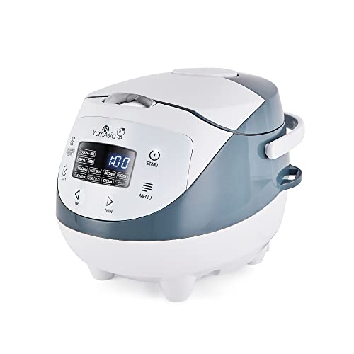 Yum Asia Panda Mini-Reiskocher mit Ninja-Keramikschüssel und Advanced Fuzzy Logic (3,5 Tassen, 0,63 Liter) 4 Reisfunktionen, 4 Multicooker-Funktion, 220–240V von Yum Asia