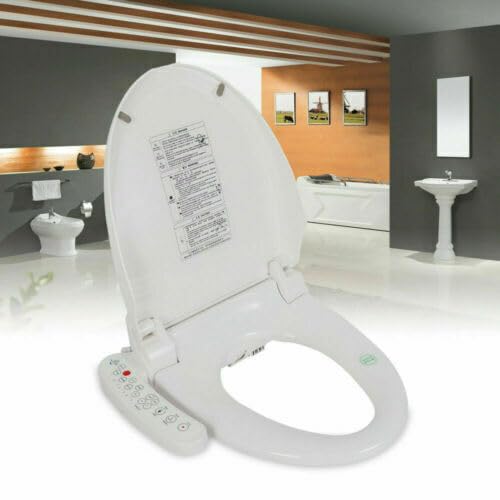 Bidet Sitz Smart Dusch, 220V Elektrischer Smart WC Dusch WC Sitz Beheizte Toilette, 32℃-48℃ Temperaturkontrolle Automatische Reinigung, Antibakteriell Multifunktiona von YyanLAK