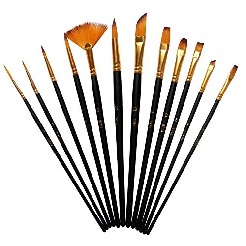 ZARRS 12 Piece Paint Brushes Set Art Painting Artist Brushes for Acrylic Watercolour Oil Painting von SATOHA
