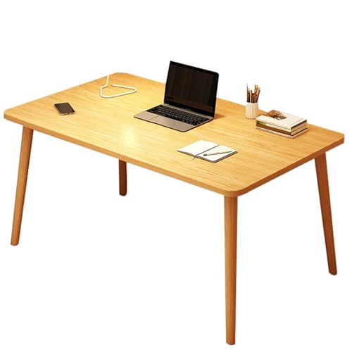 Computertisch Simple Wooden Desk Wohnzimmertisch für den Hausgebrauch Glatt poliert, solide gebaut und tragfähig. (Color : Wood Colour-A, S : 100 * 50 * 72cm) von ZCY HOME