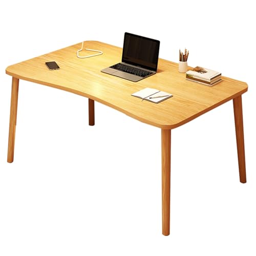 Computertisch Simple Wooden Desk Wohnzimmertisch für den Hausgebrauch Glatt poliert, solide gebaut und tragfähig. (Color : Wood Colour-B, S : 120 * 50 * 72cm) von ZCY HOME