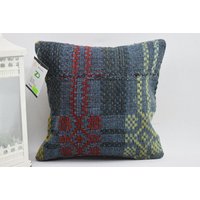 Natürliche Wolle Kissenbezug, Bettwäsche Kissen, Dekoratives Antikes Boho Kelim Sofakissen 12x12 Kissenbezug Code 125 von ZDkilimpillow