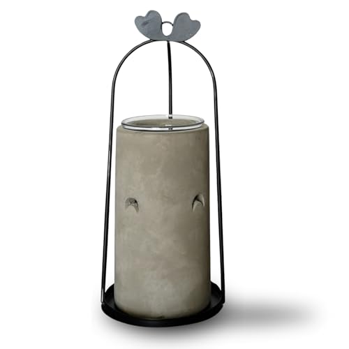 Duftbrenner Inspiration Tres – Duftwachs und Duftwachs – Diffusor für ätherisches Öl und Raumduft – Kerzenhalter aus Zement und Metall – Höhe: 21 cm – Zen'Arôme von ZEN ARÔME