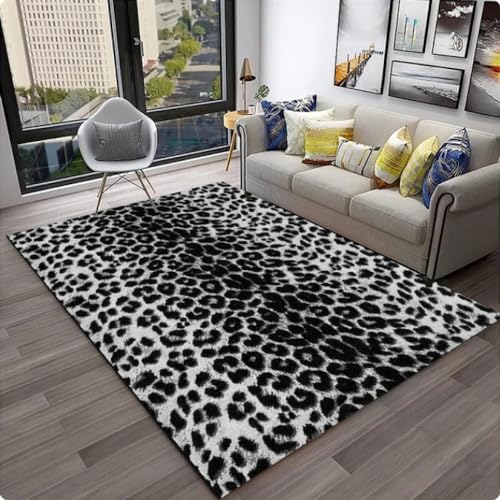 ZHANGCHENG Leoparden-Streifen-Druck-Teppich Für Wohnzimmer, Teppich Für Zuhause, Wohnzimmer, Schlafzimmer, Sofa, Fußmatte, Dekor, Teppich, rutschfeste Bodenmatte 40X60CM von ZHANGCHENG