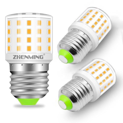 ZHENMING Glühbirne E27 LED Warmweiss 3000K, LED-Leuchtmittel, Edison-Sockel E27, 4W Ersetzt 50 Watt, 600LM Nicht Dimmbar AC100-265V, 3er-Pack von ZHENMING