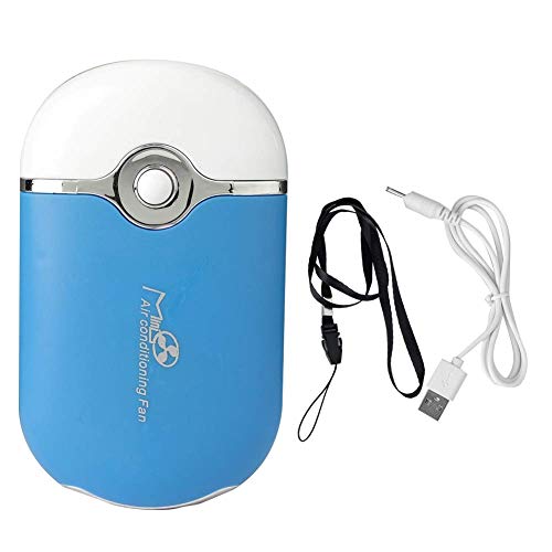 ZJchao Miniatur-Handventilator mit USB wiederaufladbar für Mode tragbar elektrischer Ventilator Ventilator (blau) von ZJchao