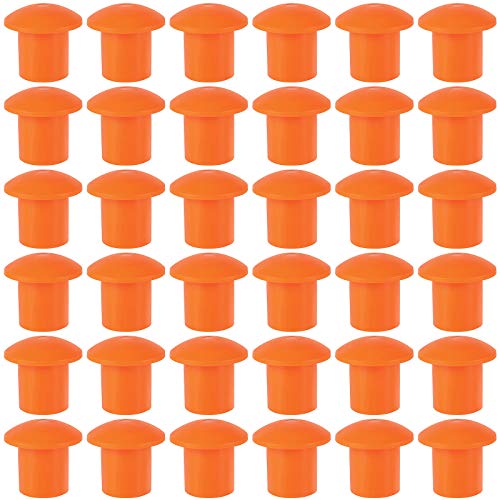 ZOENHOU 80 Stück Bewehrungskappen, Premium-Kunststoff-Pilz-Bewehrungskappen, Rohrschrauben, Bewehrungspfähle, Füße für 0,4–1,18 Zoll Bewehrungsstab, 5,9 x 5,4 cm, Orange von ZOENHOU