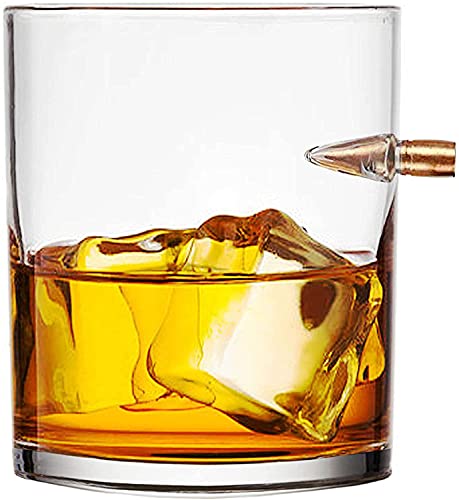 ZONSUSE Whiskey Gläser,Whisky Gläser Bullet,Old Fashioned Whiskygläser,für Scotch Bourbon Irish Whiskey,Lustige Whiskey Geschenke für Männer Whisky-Liebhaber Opa Papa Vater Ehemann-300ml(Geschoss) von ZONSUSE