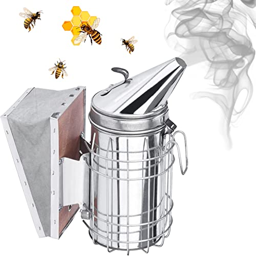 ZONSUSE Edelstahl Bee Hive Smoker,Imker Smoker,Bienen Raucher,Imkereibedarf,Bienentechnik Smoker,Werkzeuge Zubehör zur Bienenzucht,Imkereiausrüstung for Bienen Volk von ZONSUSE