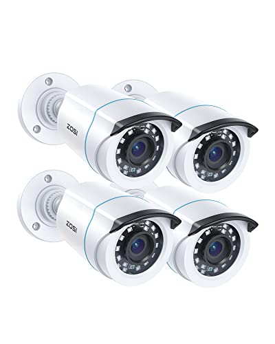 ZOSI 4X Außen 1080P Full HD Überwachungskamera Video Kamera Set mit Kabel und Netzteil, 20m Nachtsicht, NUR Kompatibel mit 1080P TVI DVR von ZOSI