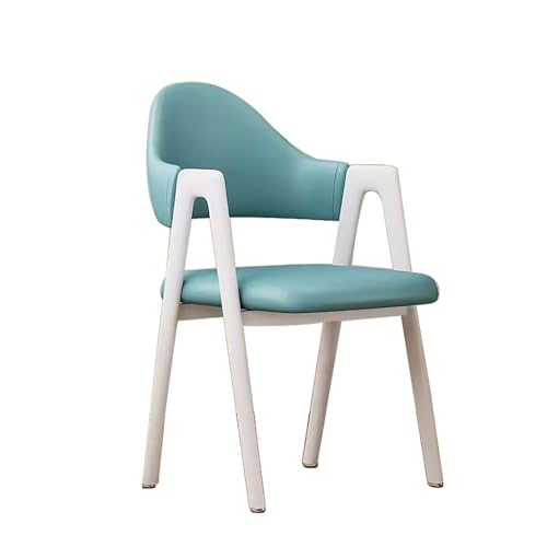 ZXTRYBHD Esszimmerstuhl mit Stahlbeinen, Gepolsterte Küchenstuhl mit Rückenlehne und Armlehnen, Stuhl Esszimmer für Küche, Esszimmer, Wohnzimmer (Color : Blue*2) von ZXTRYBHD