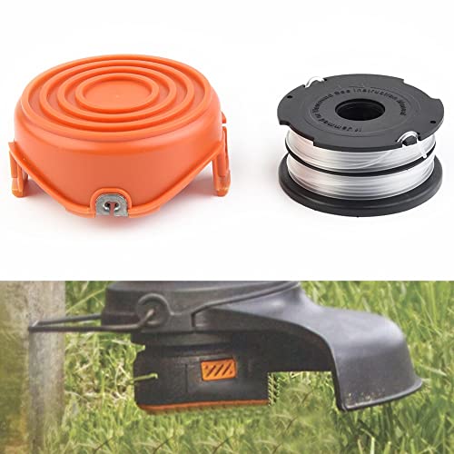 Rasentrimmerspule Ersatz für Black and Decker Rasentrimmer GL687 GL690, 1 Spule und Schnur mit 1 Abdeckkappe von ZYWUOY