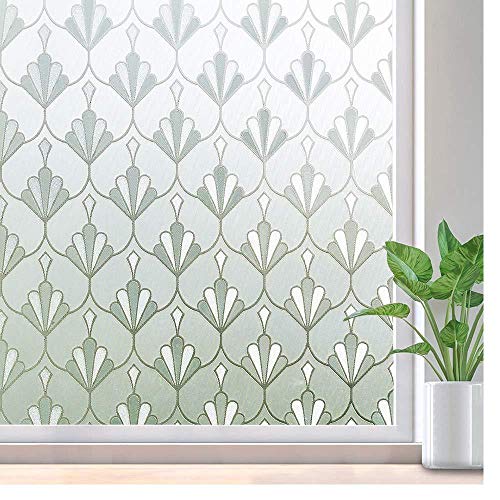 Fensterfolie Selbstklebend 60cm x 200cm Privatsphäre Fensteraufkleber Anti-UV Dekorfolie mit für Büro Küche Wohnzimme Badezimmer Schlafzimmer,Geometrisches kreatives Muster von ZZYLCDT