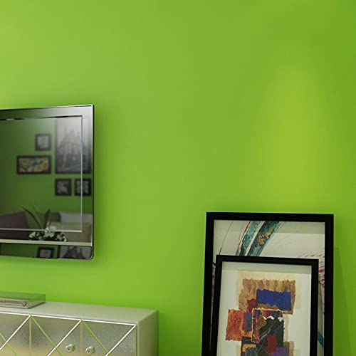 ZZYLCDT Tapete,Vliestapete Uni Pure Color Modern Simple-Apfelgrün,Tapete Wandtapete, für Schlafzimmer Wohnzimmer oder Küche Wohnung Renovierung 0.53m*9.5m von ZZYLCDT