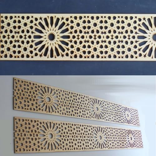 Dekorpaneele Bordüre Marokko Holz - 15cm Breite/ 2 Stück zu je 100x15x0,3 cm von Zagora