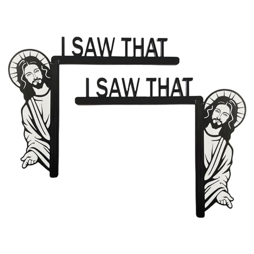 1/2 Stück Türrahmen „I Saw That Jesus“-Schild „I Saw Jesus“-Türsitz-Dekoration Für Christliche Heimtür-Eckdekoration, Jesus-Tür-Eckdekoration von Zankie
