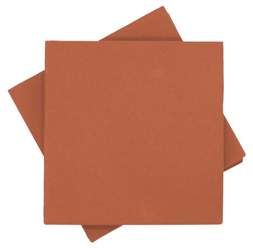 Servietten Tischdeko Rost Orange Terracotta Kommunion Konfirmation Hochzeit Party 40x40 cm 20 Stück von ZauberDeko