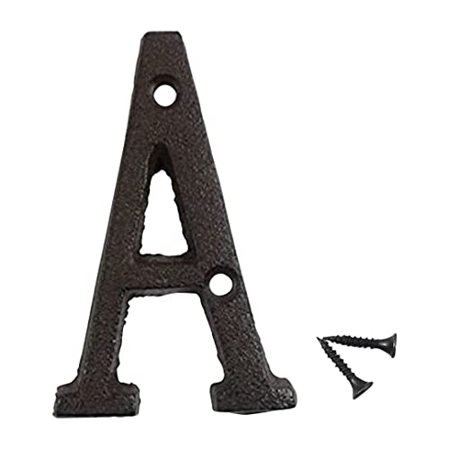 Zayookey 7,5 cm Buchstaben aus Gusseisen Alphabet Hausnummern Metall Nummer DIY Hausschild Dekoration Hausschild Türschild DIY Cast Iron House Letter von Zayookey