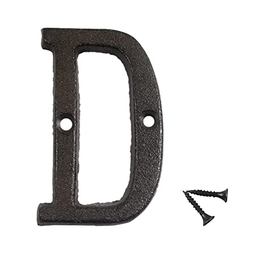 Zayookey 7,5 cm Buchstaben aus Gusseisen Alphabet Hausnummern Metall Nummer DIY Hausschild Dekoration Hausschild Türschild DIY Cast Iron House Letter von Zayookey