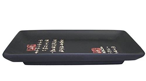[ ZEIT SCHWARZ ] Essteller/Sushi-Teller 19,5 cm x 12,5 cm von "Zeit" schwarz
