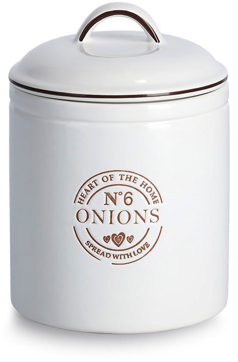 Zeller Present Vorratsdose Onions, Keramik, (1-tlg), für Zwiebeln, 1620 ml von Zeller Present