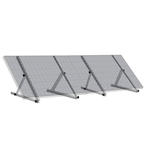 Zelsius Universal Solarmodul Halterung Set mit verstellbarem Winkel von 0 bis 90° | 71 cm | Panelhalterung, Aluminium Montageset für zwei Panele | Befestigungsset, Solarmodulbefestigung von Zelsius