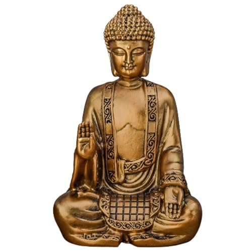 Bodhi Gold – Dekoration Zen und Feng Shui – für eine entspannende und spirituelle Atmosphäre – Geschenkidee zum Glücksbringer – Höhe: 14 cm – Farbe: Gold – Zen'Light von Zen Light