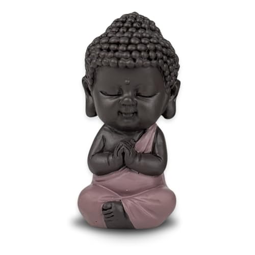 Zen'Light Baby Buddha Statue Pink Toge - Inspirierende und fröhliche Figur - Positiver Glücksbringer Konzentration - Niedliche und spirituelle Geschenkidee - H 7 cm von Zen Light