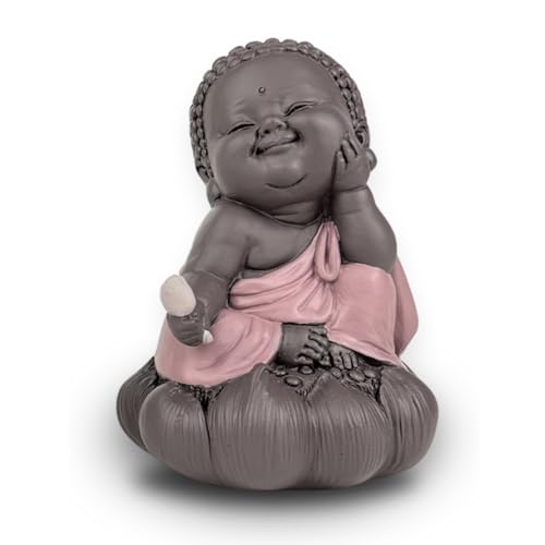 Zen'Light Statue Buddha in Cogitation - Charmante Glücksbringer - Zen und entspannende Atmosphäre- Niedliche und spirituelle Geschenkidee Alle Generationen - H 12 cm von Zen Light