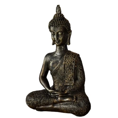 Zen'Light Figur Buddha Thai, Harz, Bronze, 6 x 13 x 21 cm von Zen Light