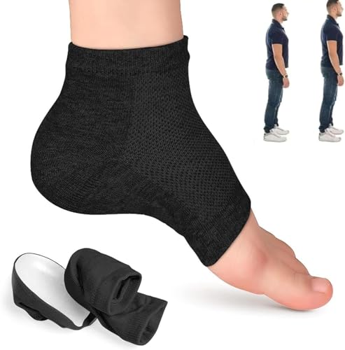 Height Max Socken, Einlegesohlen, Erhöhung der Einlegesohle, unsichtbare Silikon-Schuhlift-Fersenpolster, Ferseneinsätze zur Erhöhung der Fersenhöhe bei Beinlängenunterschieden. (1 Paar) von ZerAPh
